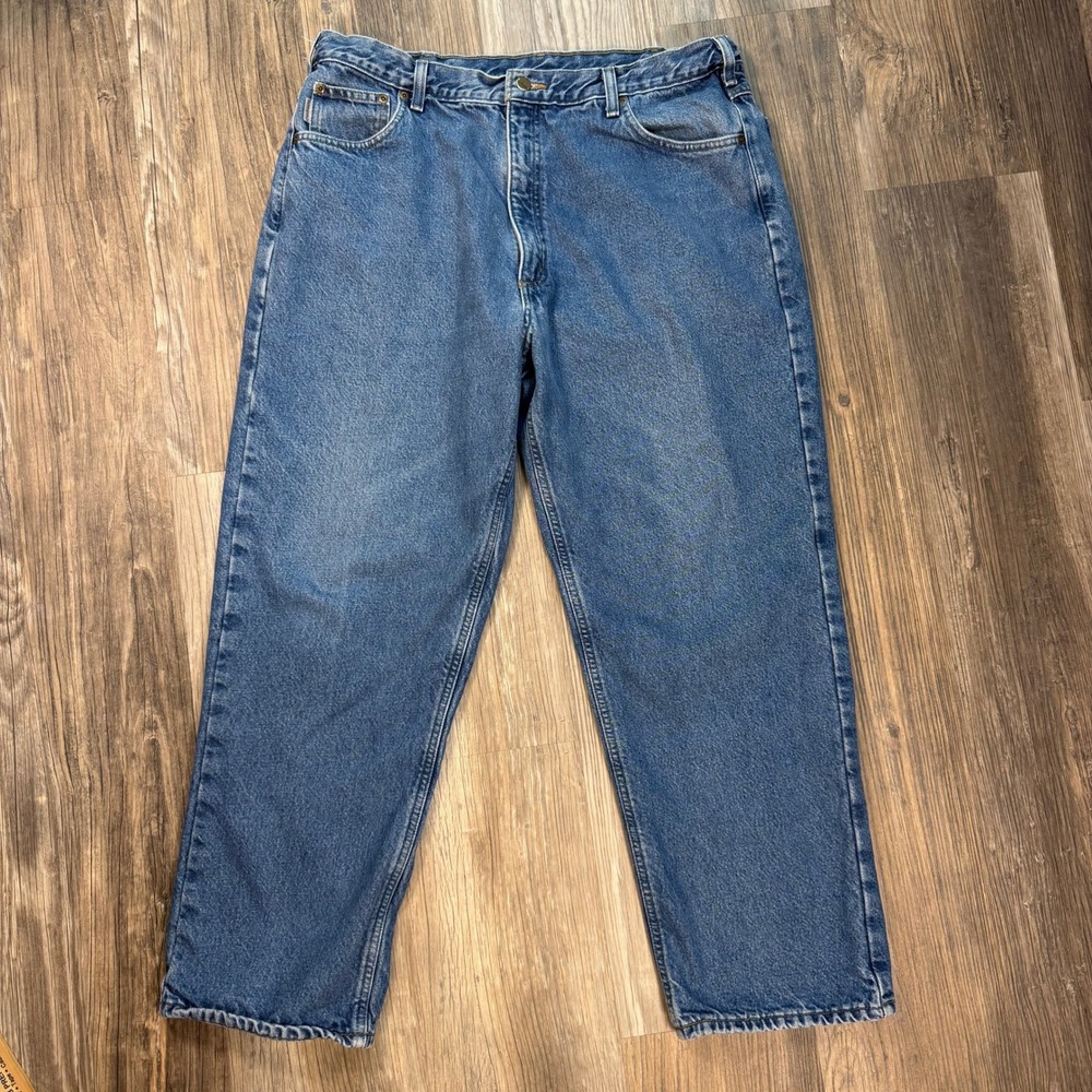 2006 Carhartt B172 DST Flannel-Lined Jeans Y2K Made in Mexico 40x30 Rugged